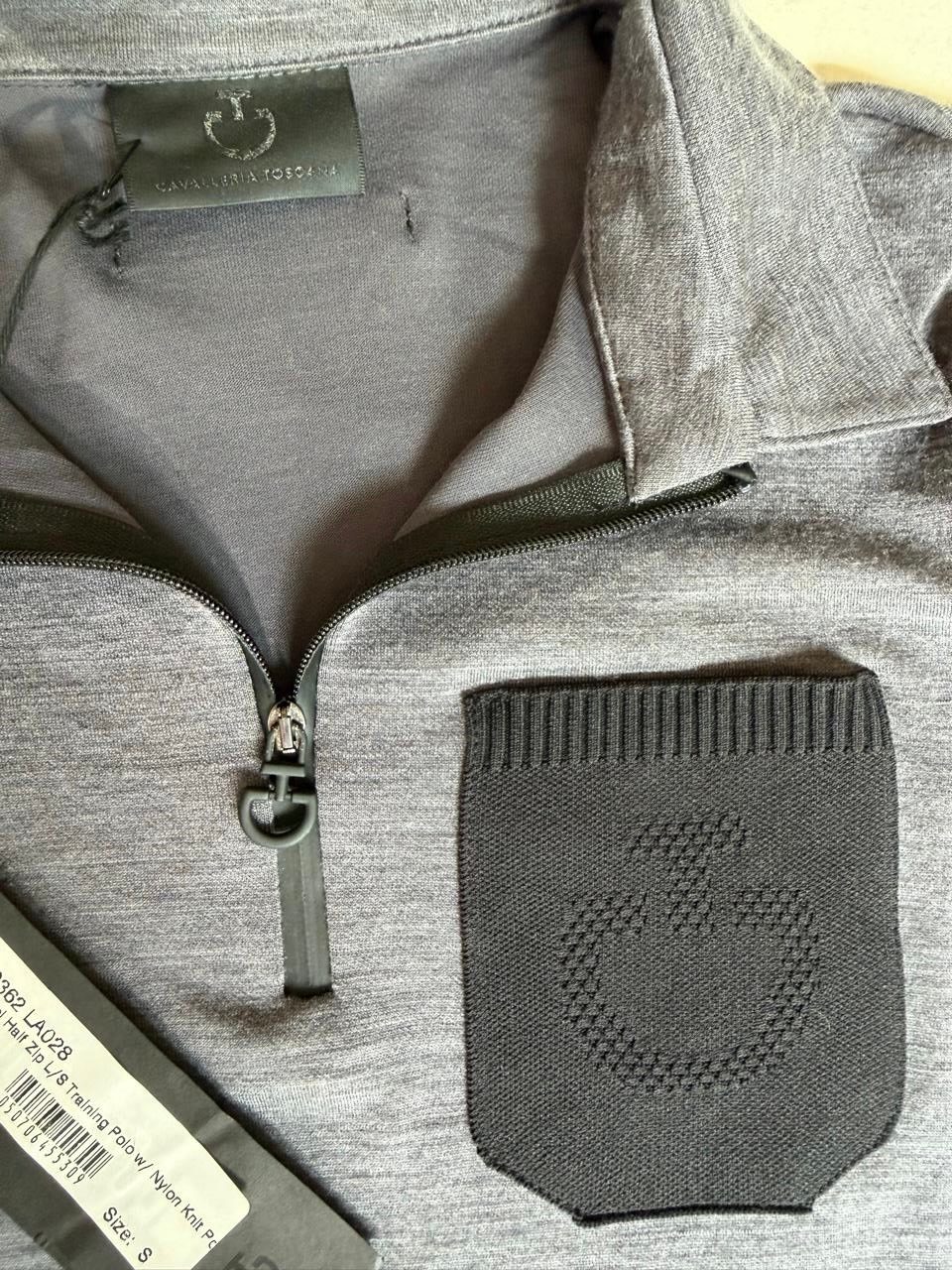 Polo training Cavalleria Toscana Tech Wool gris - Taille S - Neuf avec étiquette, média 7