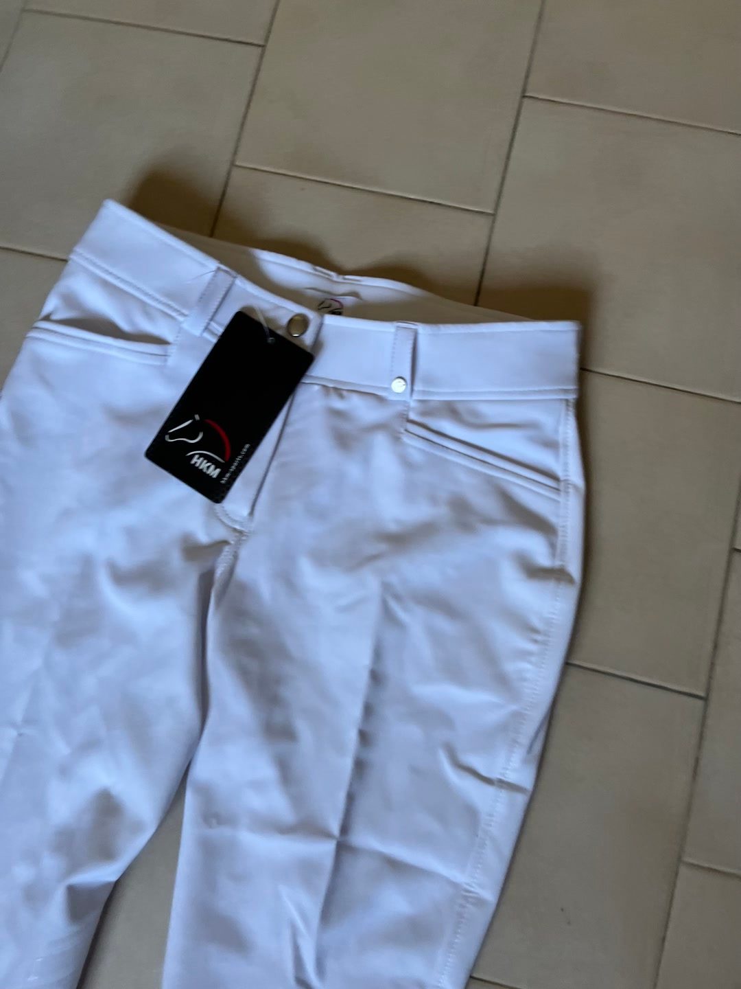 Pantalon de concours blanc HKM, média 2