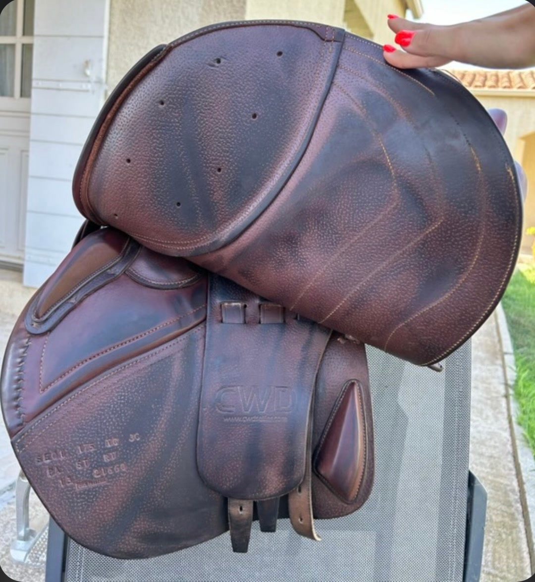 Selle CWD SE01 17,5" – Excellent état – Cuir chocolat, média 7