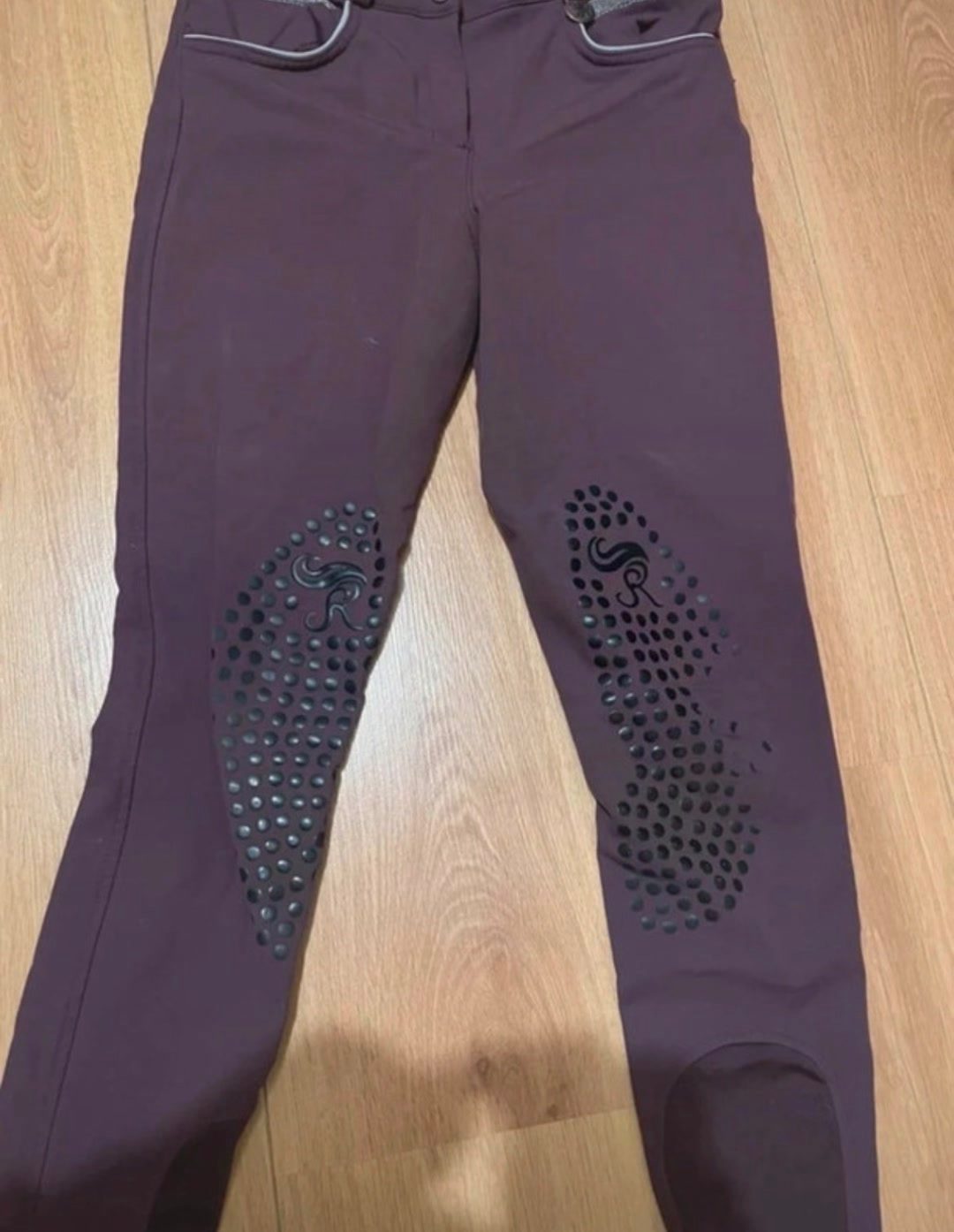 Pantalon d’équitation rouge bordeaux, média 2