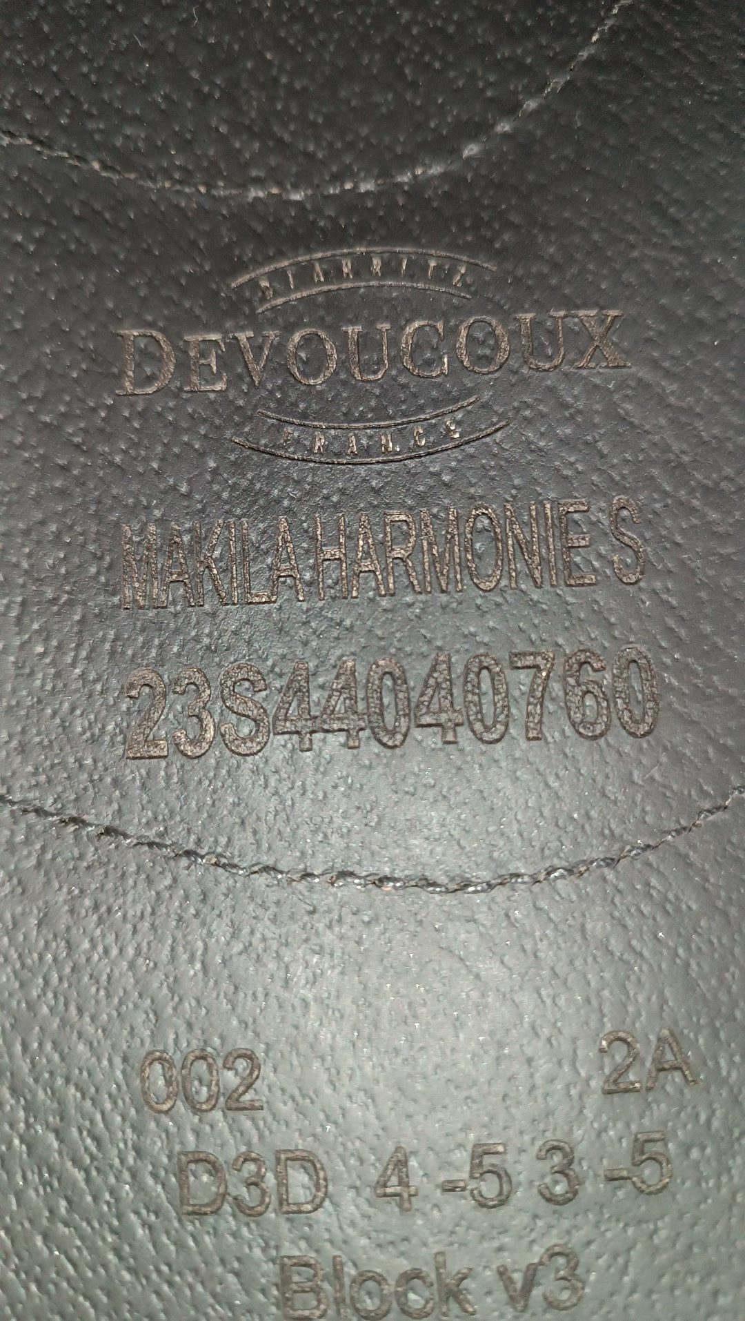 Selle Devoucoux dressage - Harmonie S - 17.5" - noire, média 7