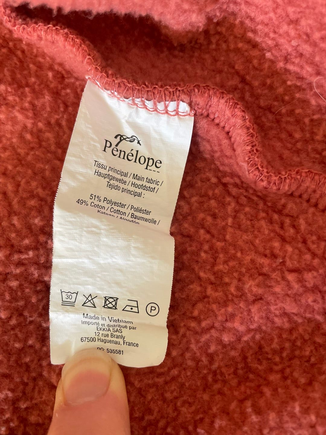 💗 Très joli sweat zippé à capuche Pénélope, coloris rose terracotta., média 4