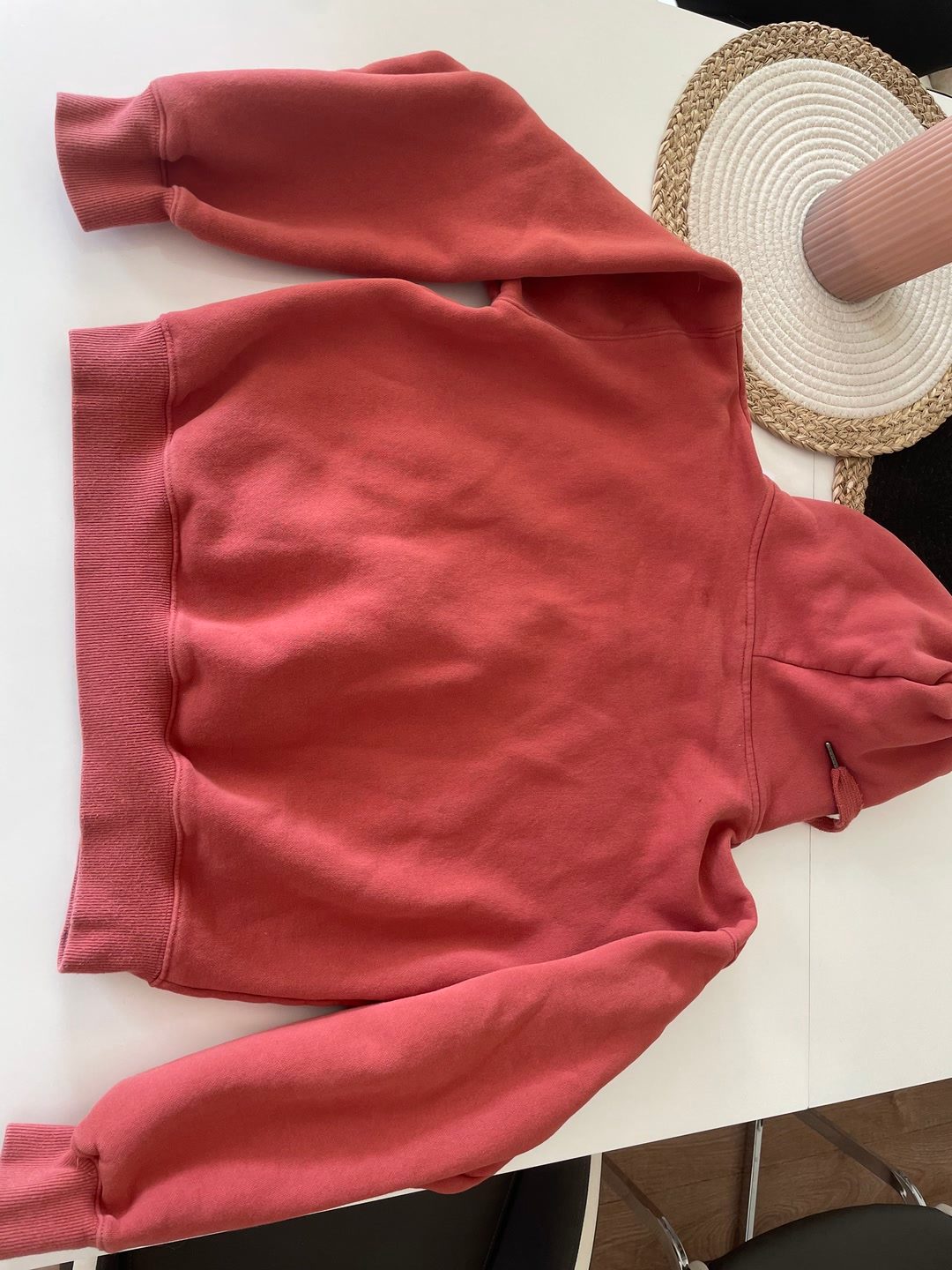 💗 Très joli sweat zippé à capuche Pénélope, coloris rose terracotta., média 5