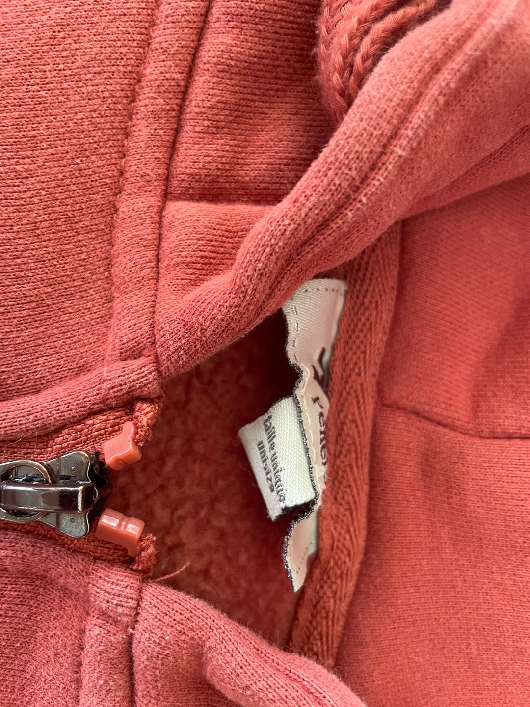 💗 Très joli sweat zippé à capuche Pénélope, coloris rose terracotta., média 2