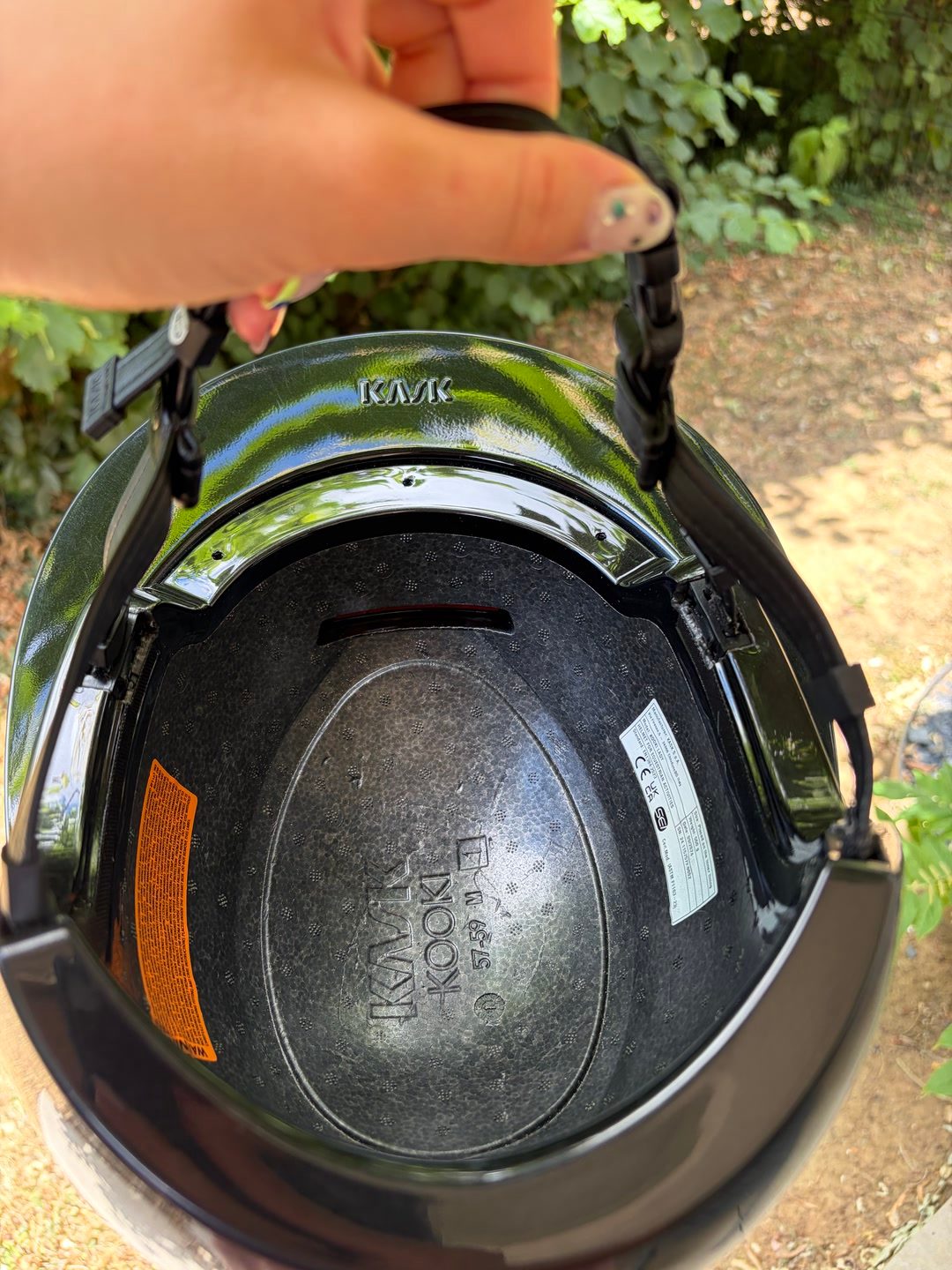 Bombe KASK noire brillante, média 7