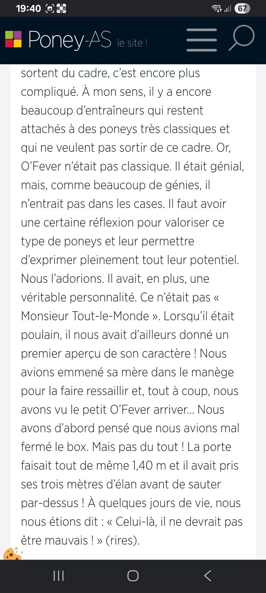 O'FEVER DE L'ARBALOU - IPO 163, média 10