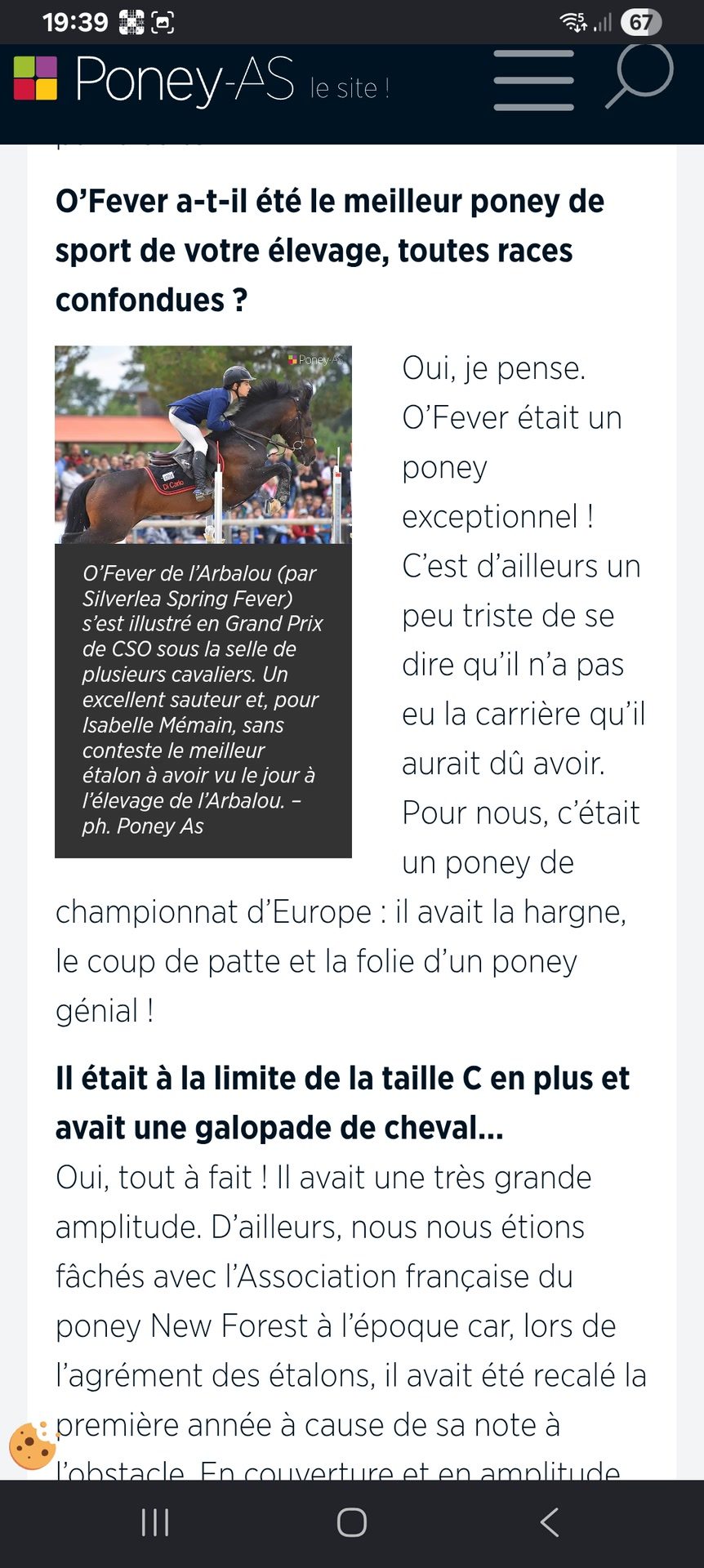 O'FEVER DE L'ARBALOU - IPO 163, média 8
