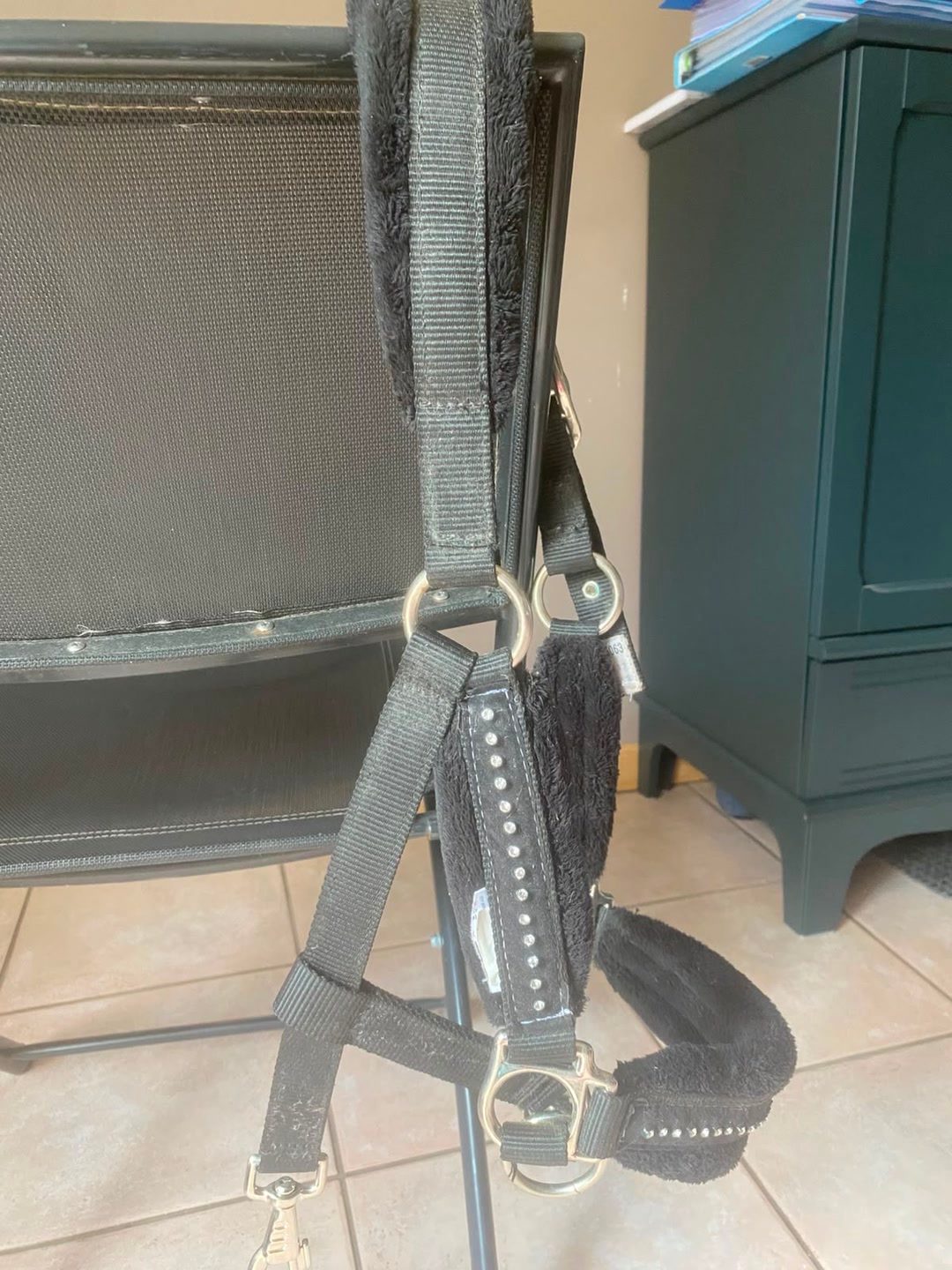 Licol noir à strass et moumoute, média 7