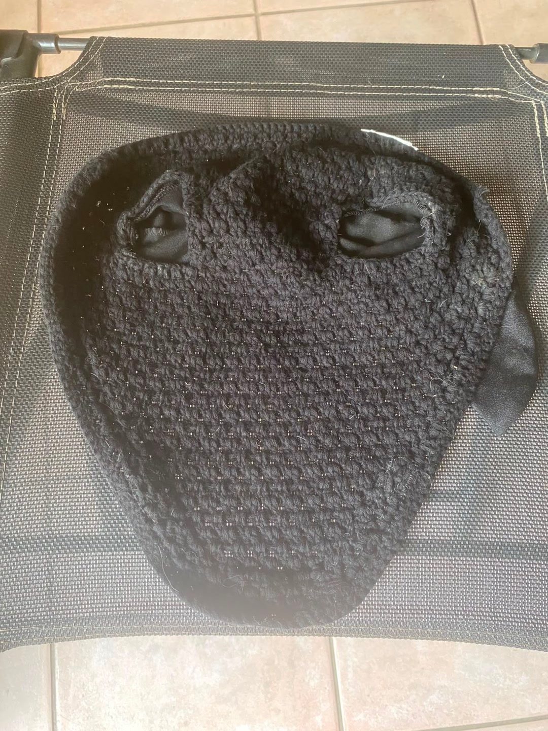 Bonnet noir avec strass Fouganza, média 4