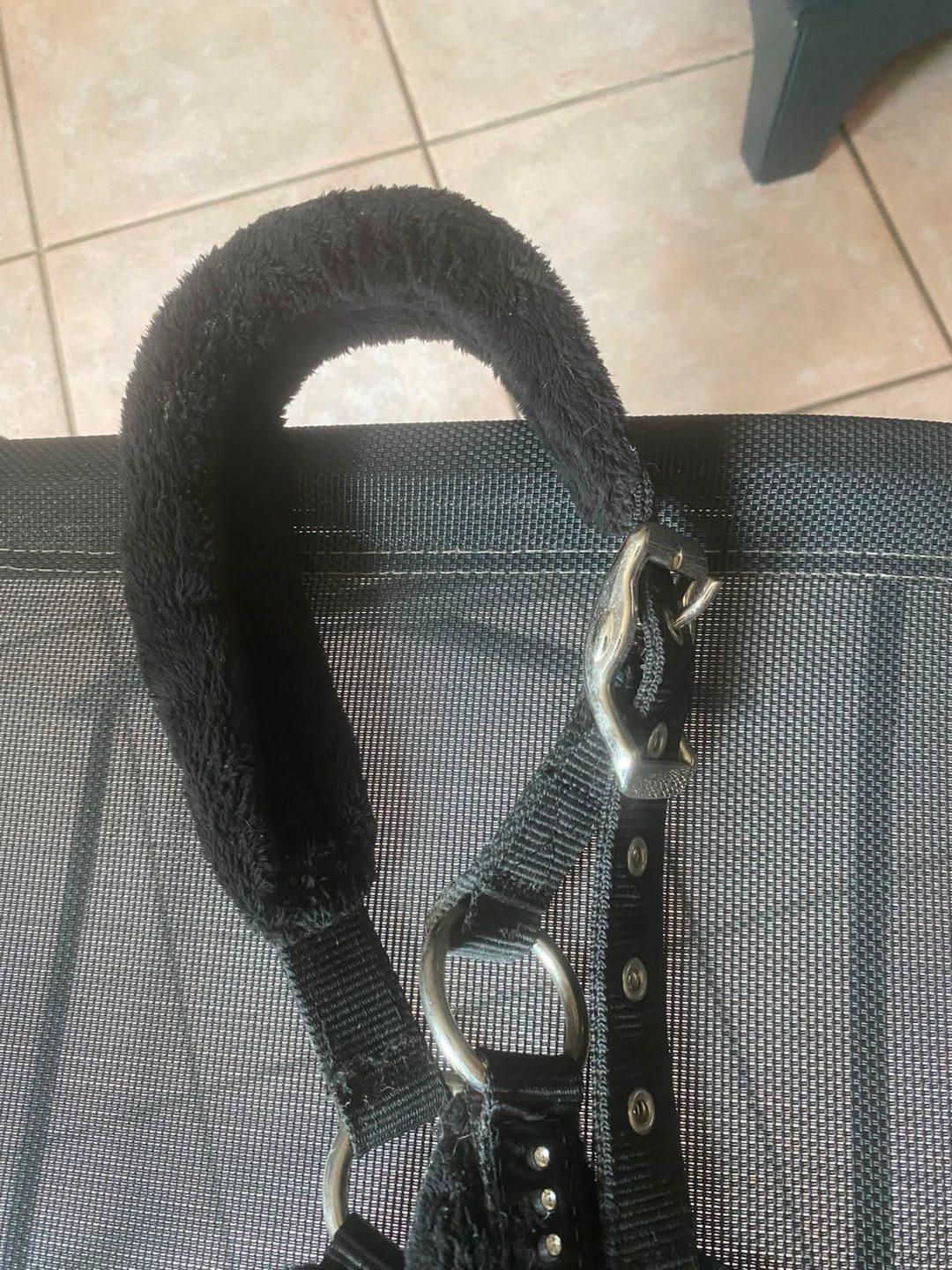 Licol noir à strass et moumoute, média 5