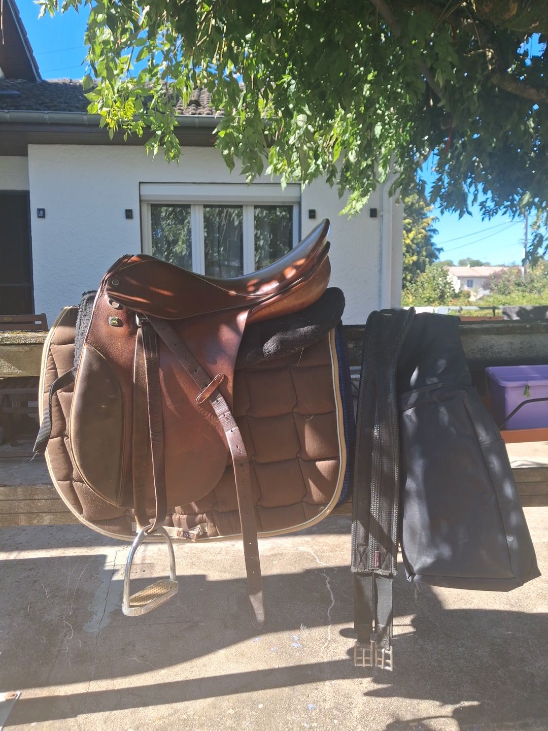 Selle de cheval Stübben Siegfried équipée - Remise en mains propres uniquement, média 6