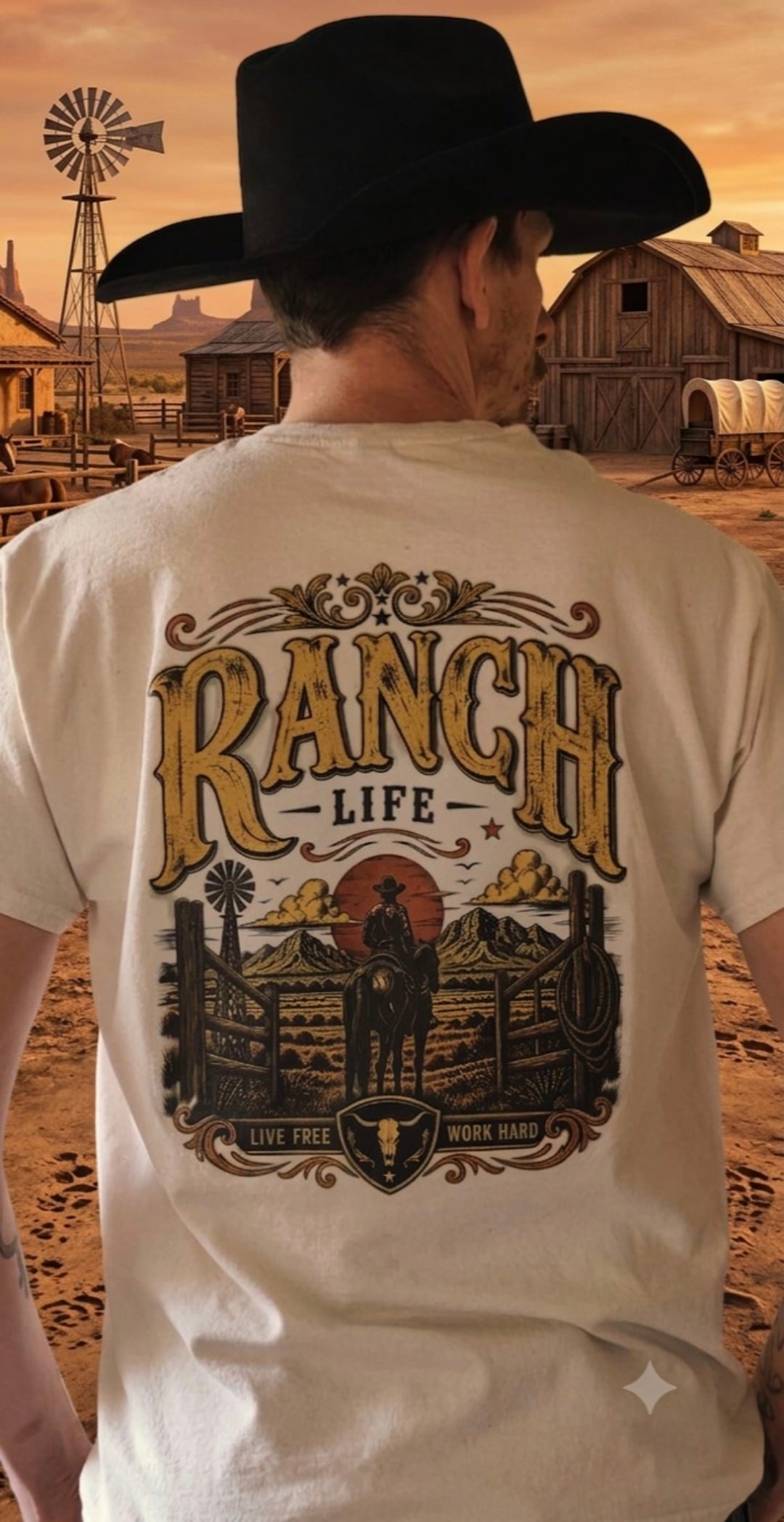 T-shirt western, média 2