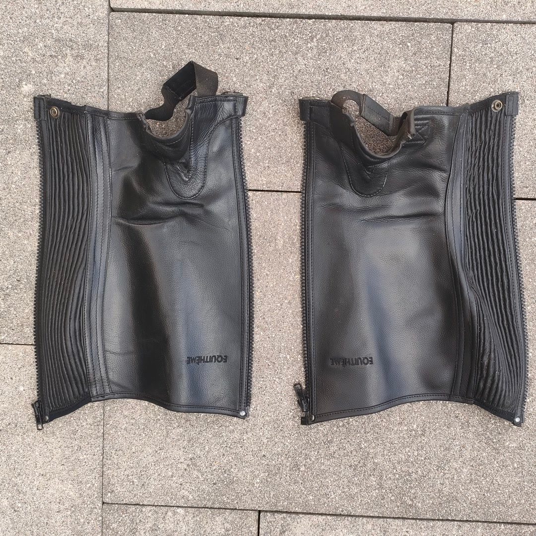 Mini-chaps équitation cuir noir Equi-Theme taille XS, média 6