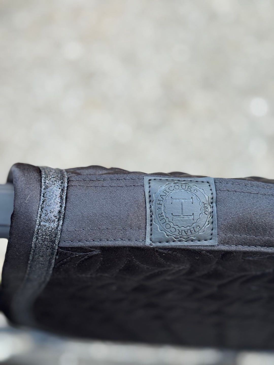 Âme cœur tapis de selle noir neuf cheval coupé CSO, média 2