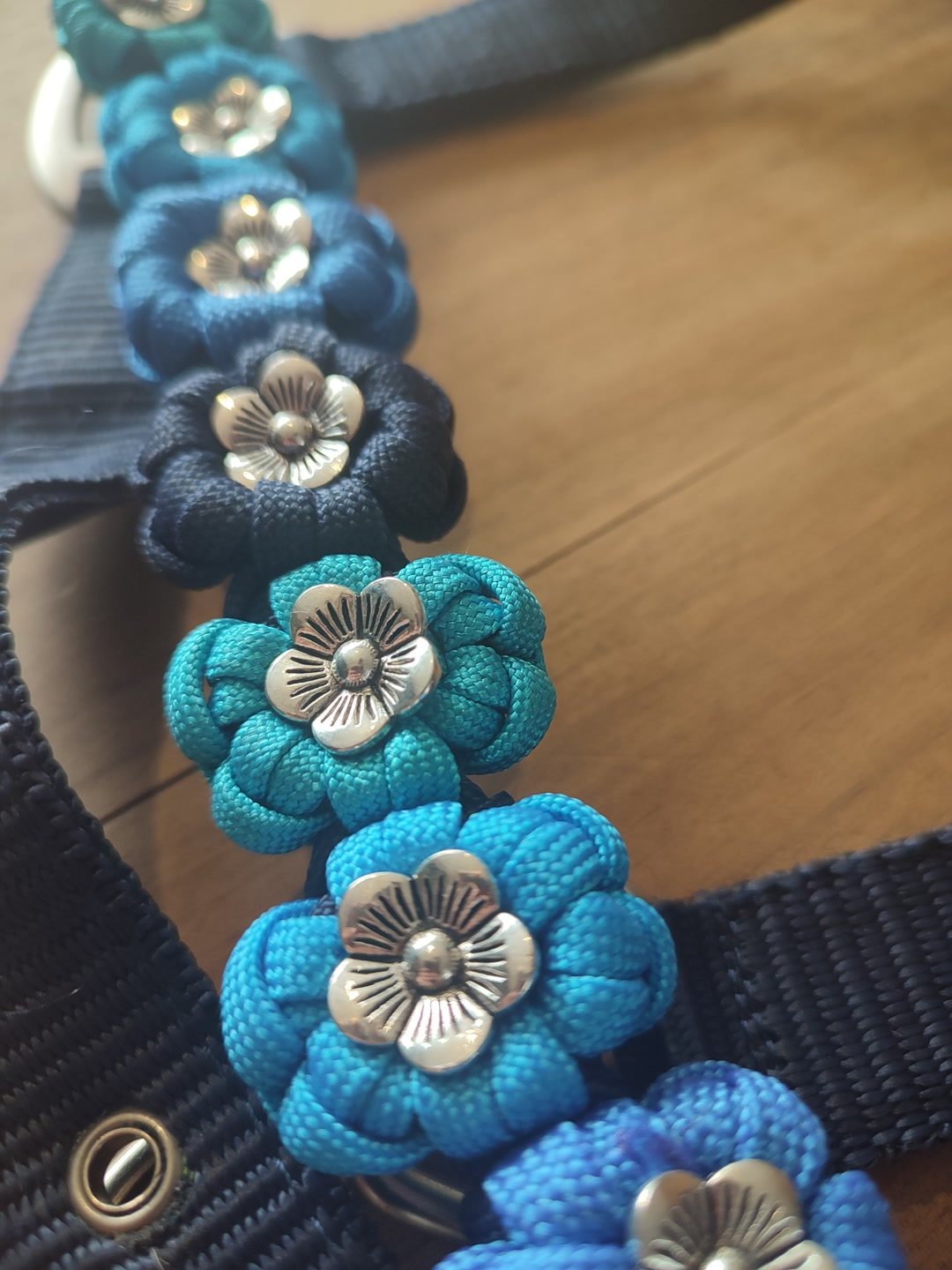 Ensemble Licol et longe Fleurs bleues, média 3