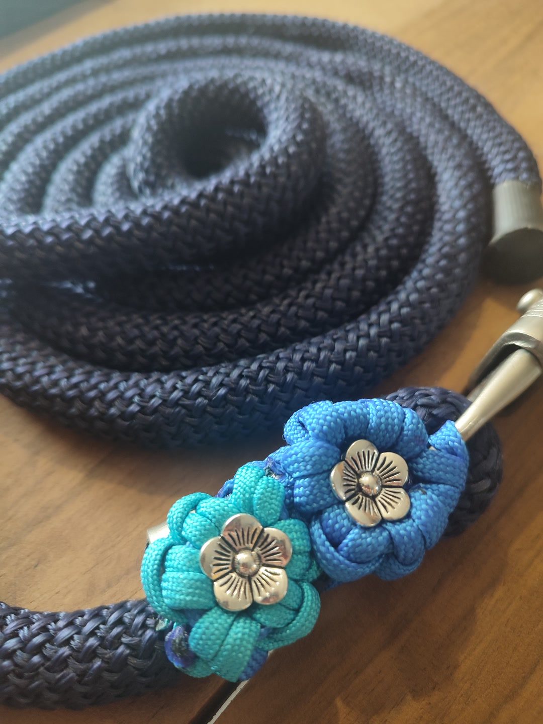 Ensemble Licol et longe Fleurs bleues, média 2