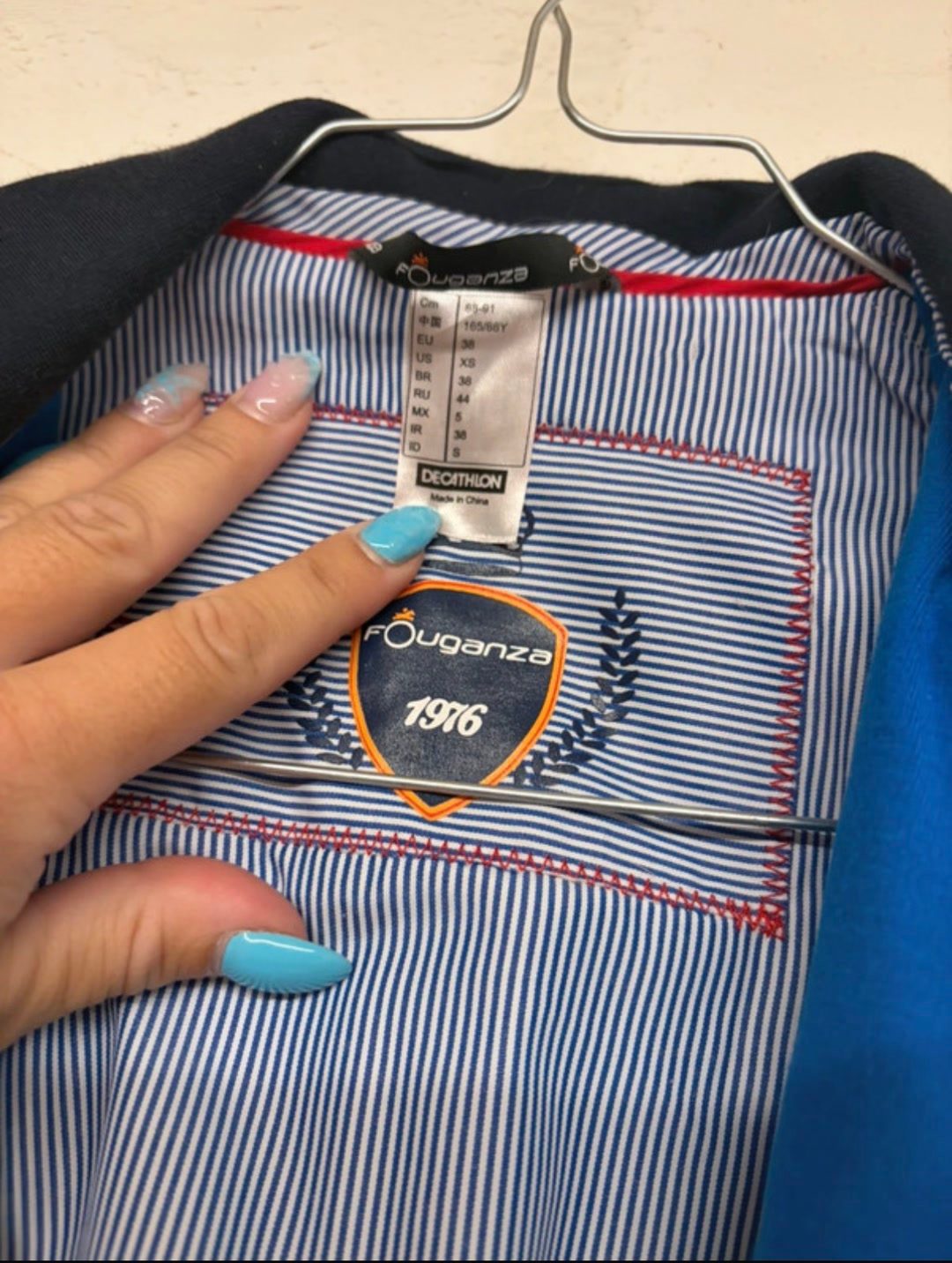 Veste de concours bleu roi, média 4