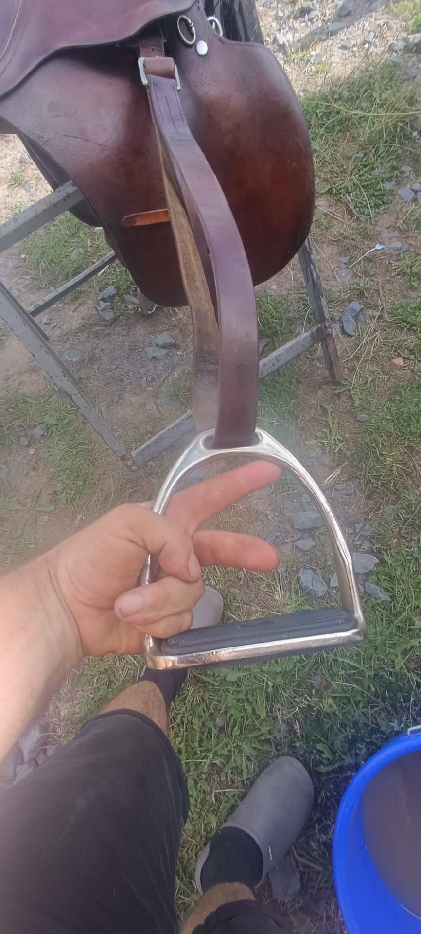 Selle de cheval mixte hermes, média 8