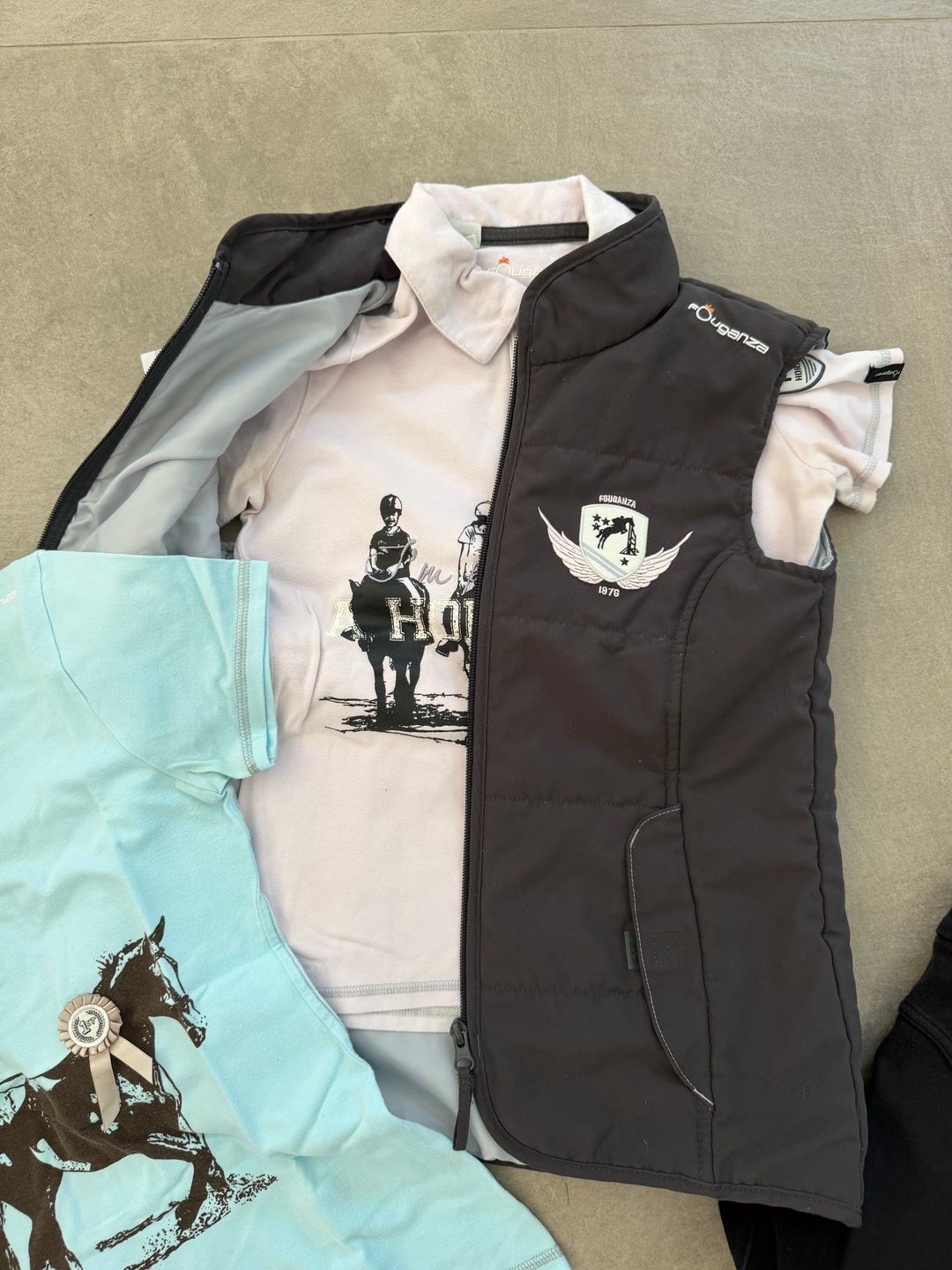 FOUGANZA Lot Équitation 10 12 ans 5 pièces avec veste polaire et veste sans manche petit prix, média 6