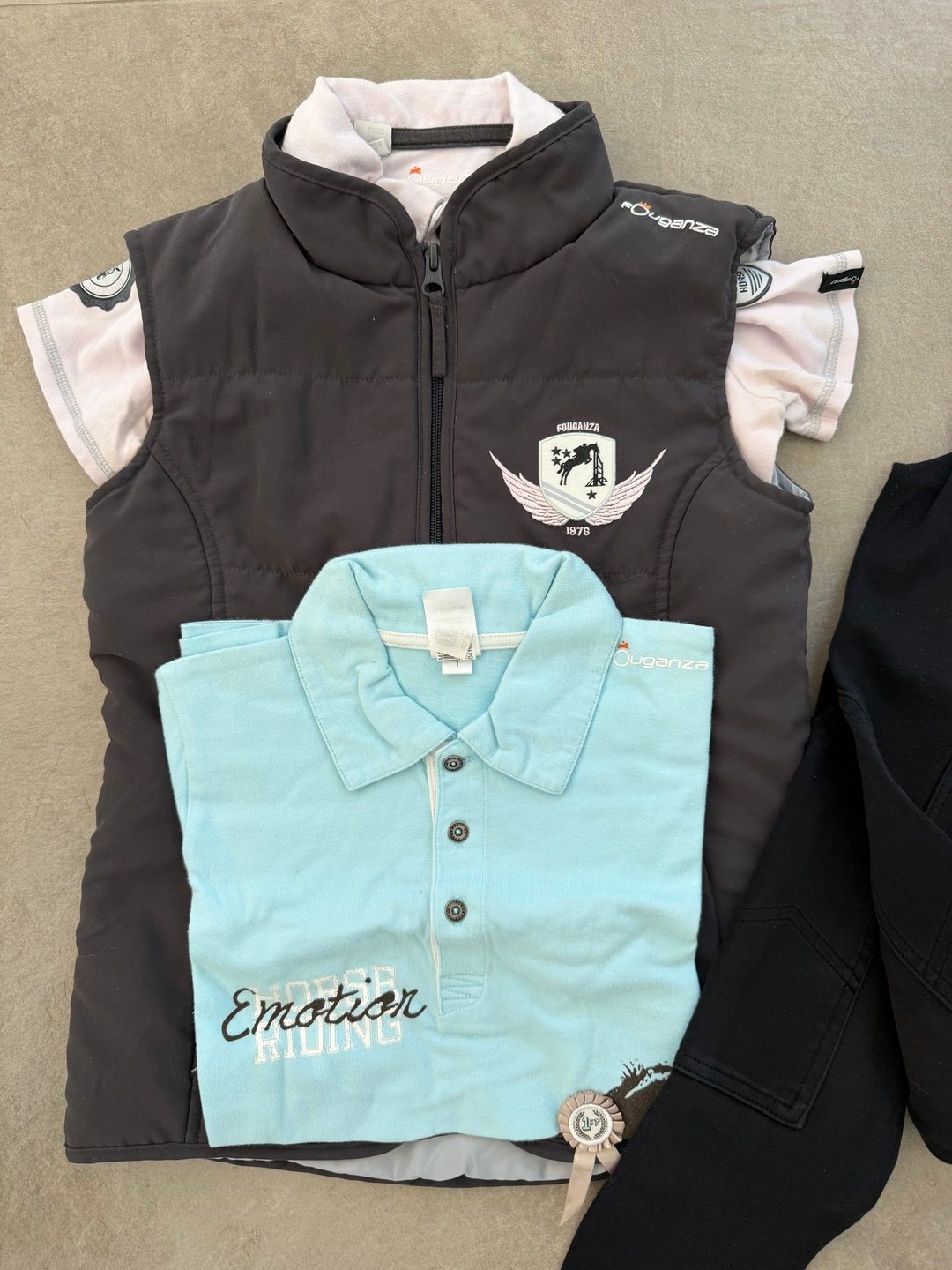 FOUGANZA Lot Équitation 10 12 ans 5 pièces avec veste polaire et veste sans manche petit prix, média 2