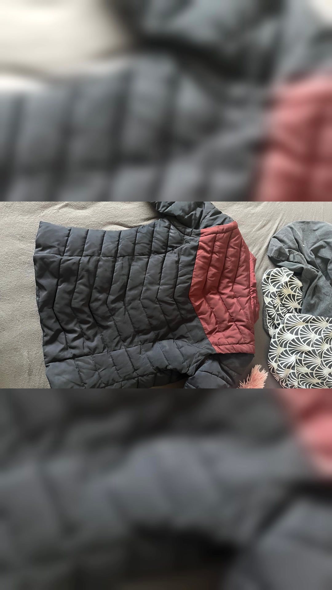 Veste flag and cup noir et bordeaux taille s, média 4
