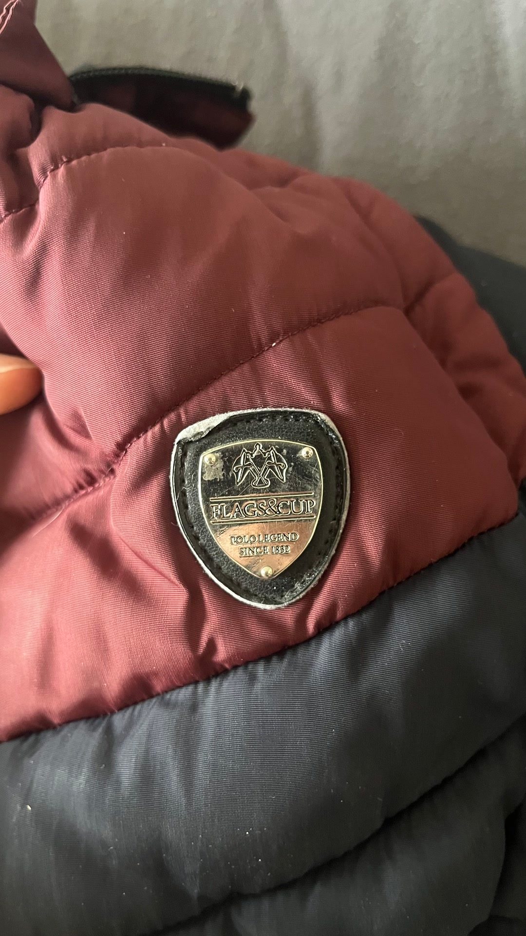 Veste flag and cup noir et bordeaux taille s, média 3
