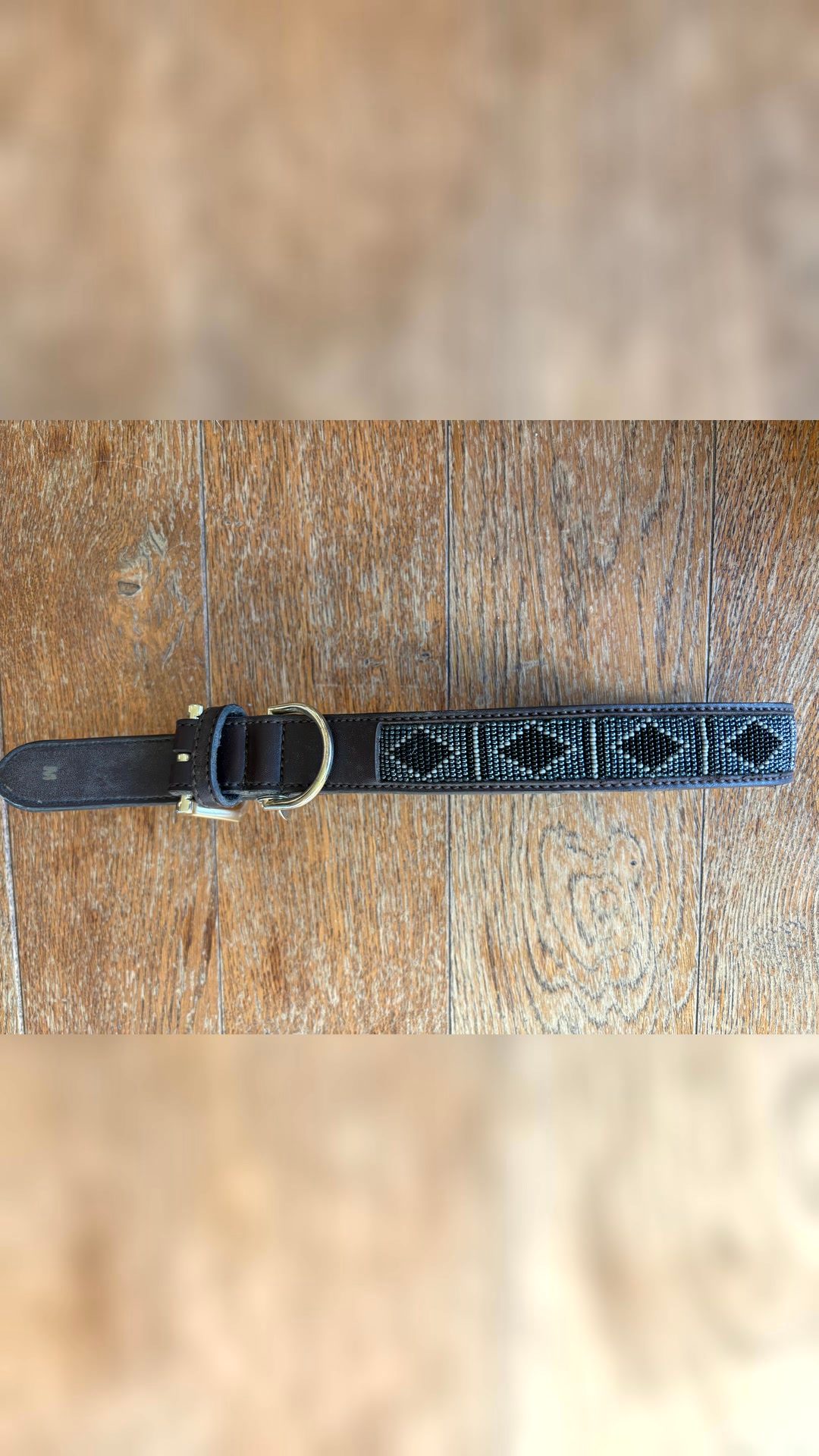 Collier pour chien Kentucky en cuir et perles, média 8