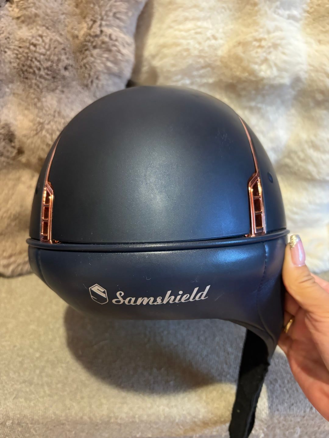 Casque Samshield bleu avec Swarovski, média 5