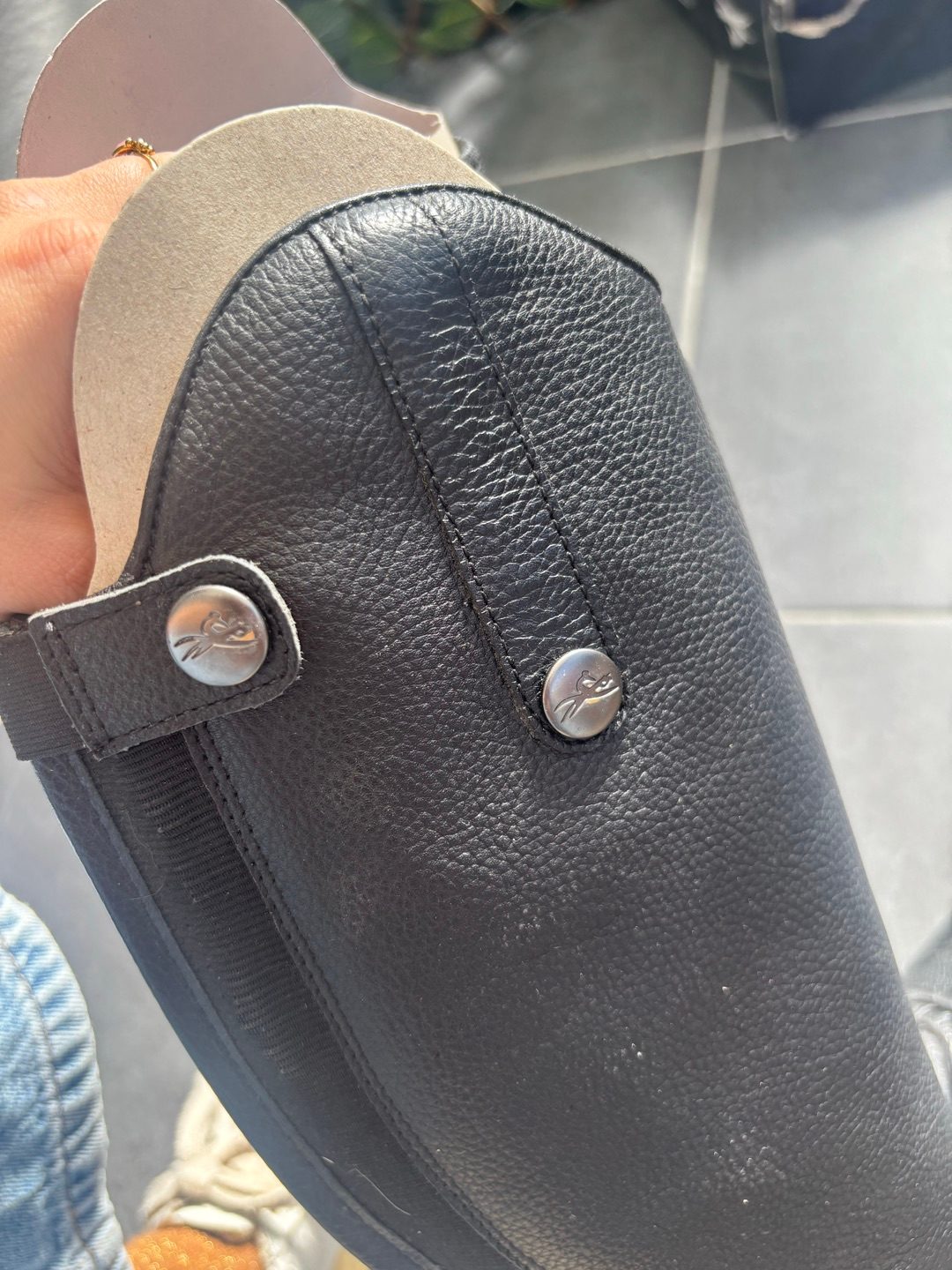 Bottes en cuir, média 5
