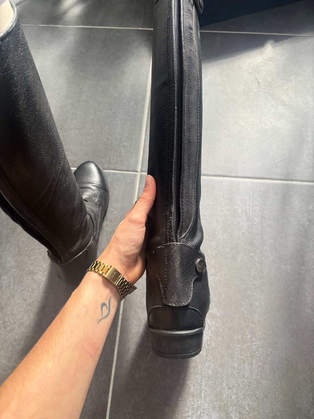 Bottes en cuir, média 7