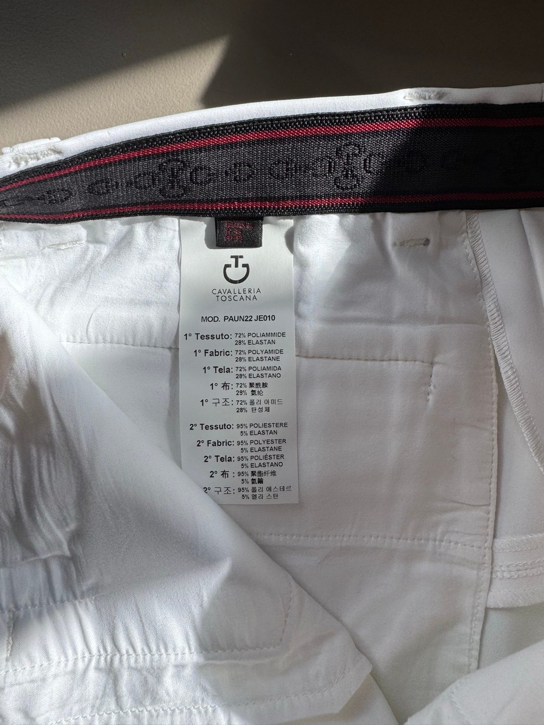 Pantalon de concours blanc Cavalleria Toscana – Taille 44, média 7