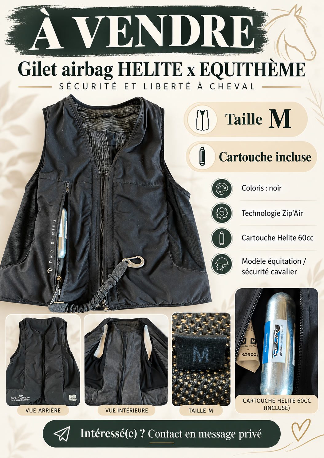 Gilet airbag marque Élite de chez Equitheme, média 2