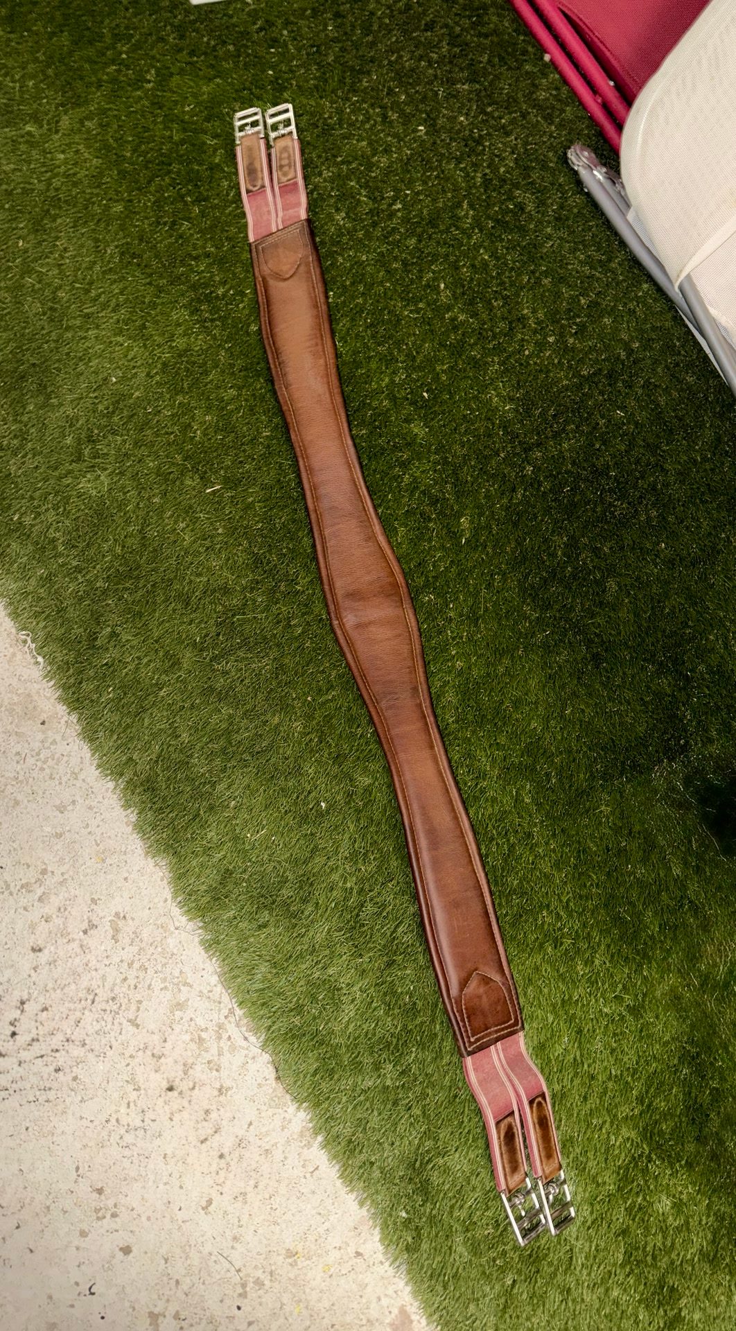 Sangle 130 cm cuir marron, média 2
