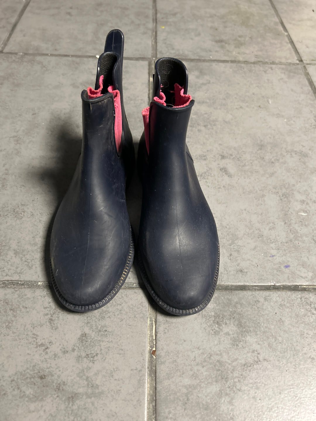 Bottines bleu marine et rose, média 2