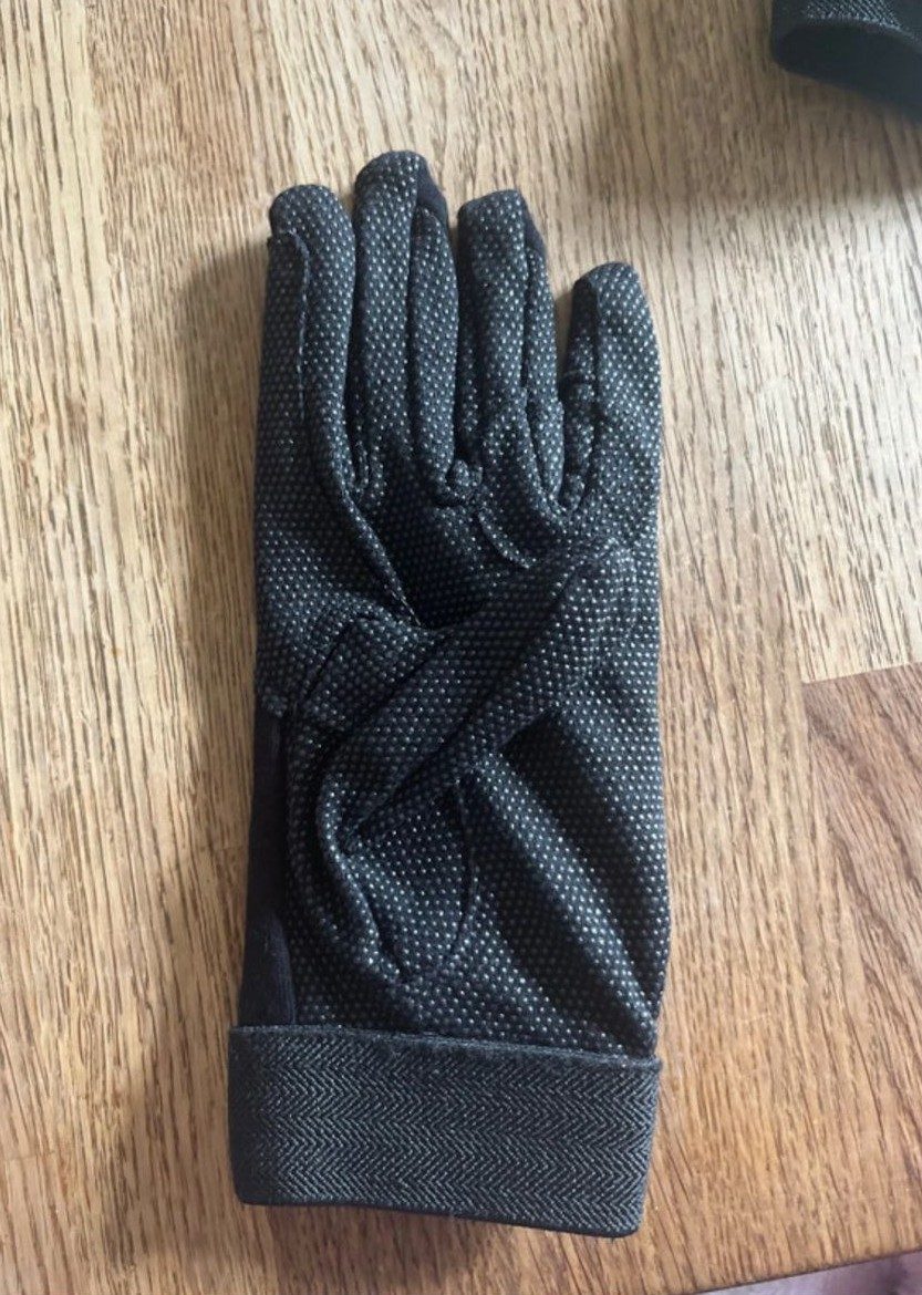 Gants noirs équitation taille M, média 3