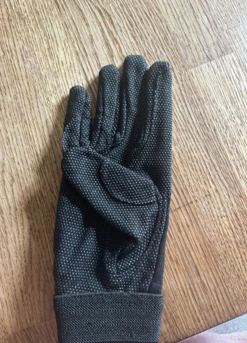 Gants noirs équitation taille M, média 6